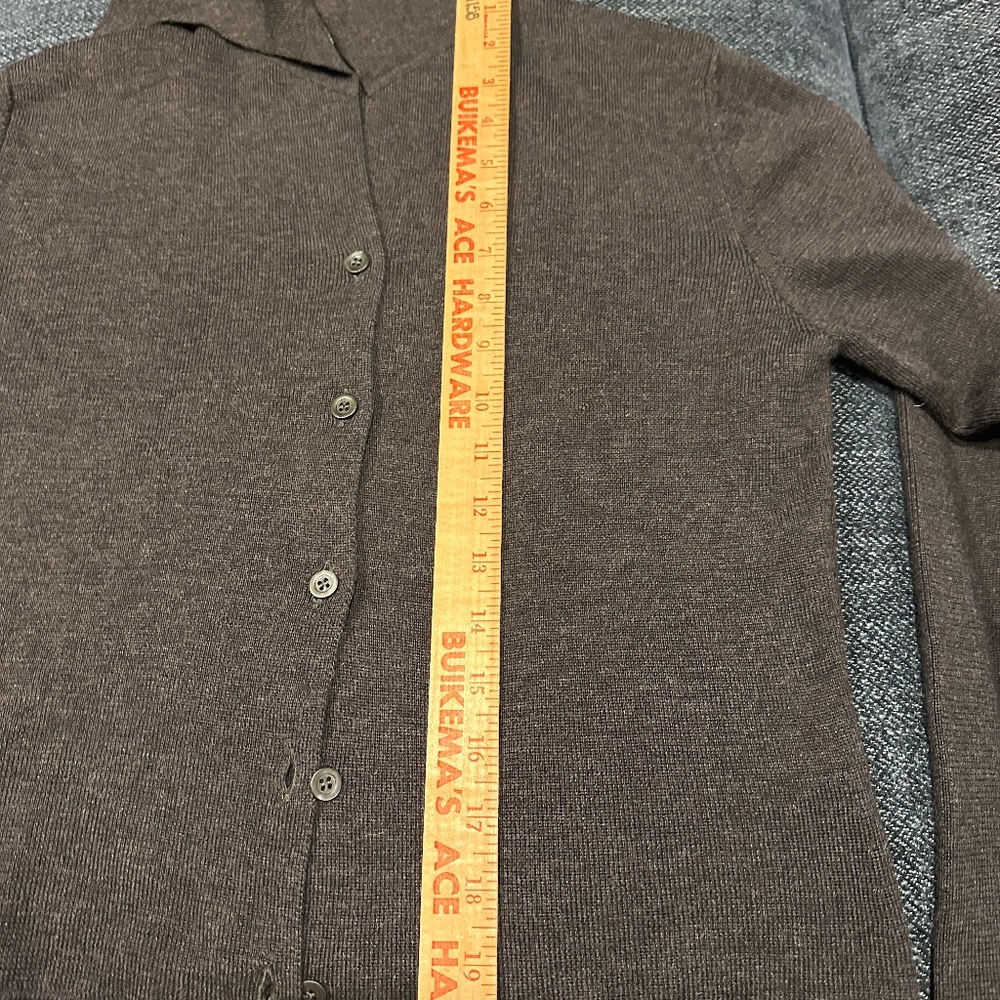 SIMON KNEEN ITALY Sweater Set Charcoal Grey Merino w Vest & Collared Button Down - Picture 16 of 16